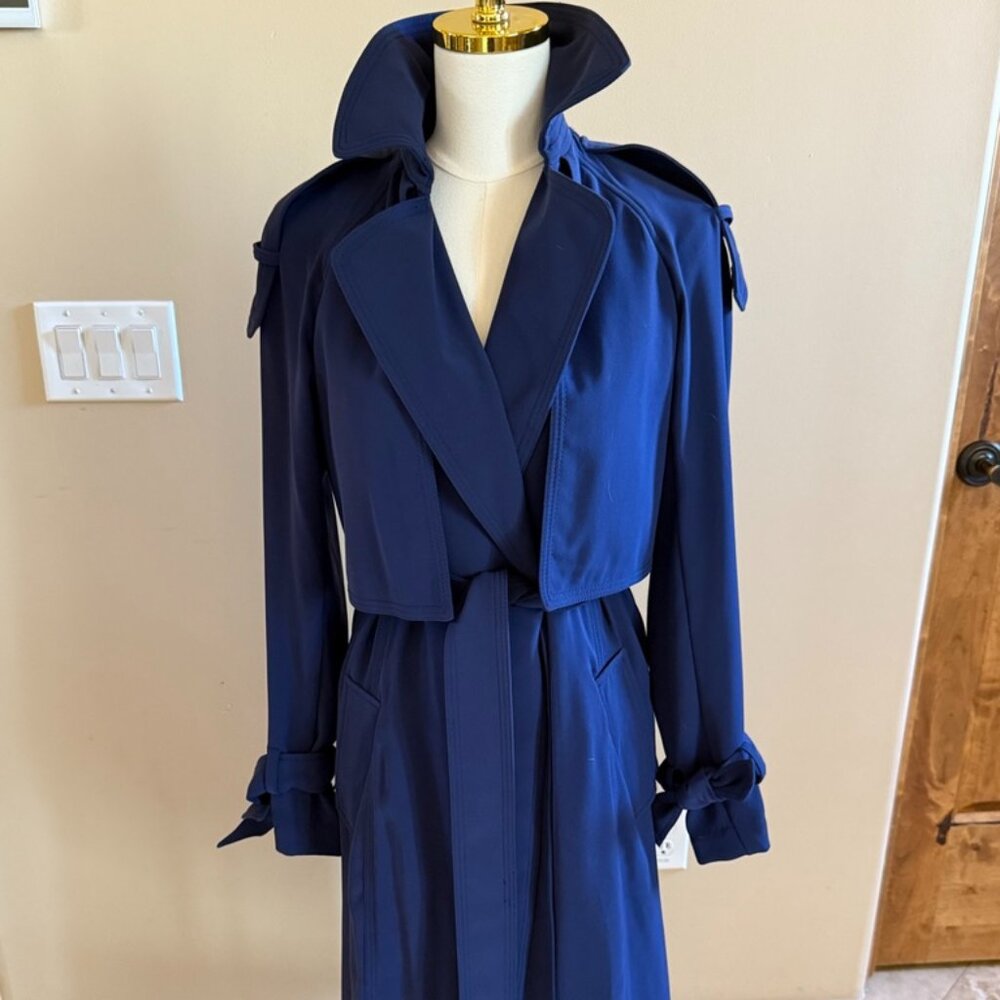 MICHAEL Michael Kors Navy Trench Coat, size XS